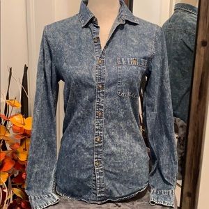 TOPMAN CLASSIC FIT LONG SLEEVE SHIRT-XS